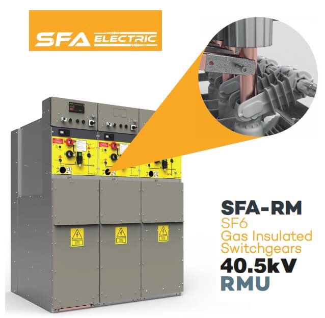 Tủ RMU loại 03 ngăn SFF-40.5kV, 630A, 20KA/s - Hãng SFA/ Thổ Nhĩ Kỳ