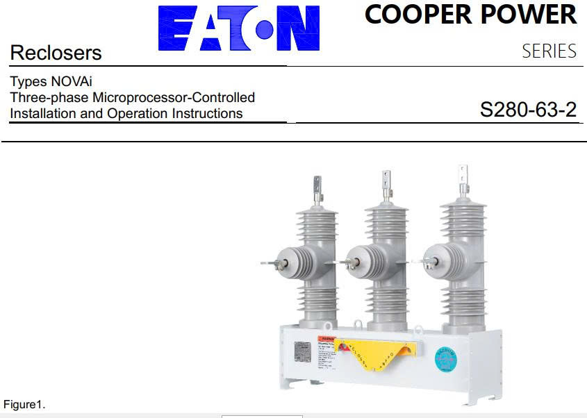 Máy cắt tự đóng lại (Recloser - NOVAi -27 FXD) 22(27)kV 630A 16kA hãng Eaton’s Cooper / China
